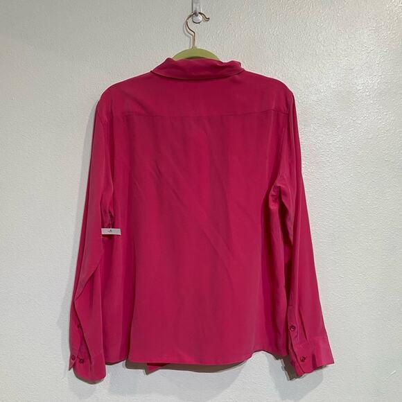 Equipment Femme Pink Neck Scarf Button Down Sz S - Picture 11 of 14